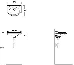 Раковина SIMAS Arcade AR035 37 купить в интернет-магазине Sanbest